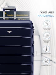 Mornarica - Flight Knight Hardcase velik karirast; s karirastim vzorcem in Suitcases and Cabin Case Set of 3 - Slika 4 iz 7