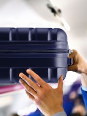 Mornarica - Flight Knight Hardcase velik karirast; s karirastim vzorcem in Suitcases and Cabin Case Set of 3 - Slika 5 iz 7