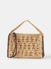 Accessorize Natural Woven Handheld Bag - Image 1 of 2