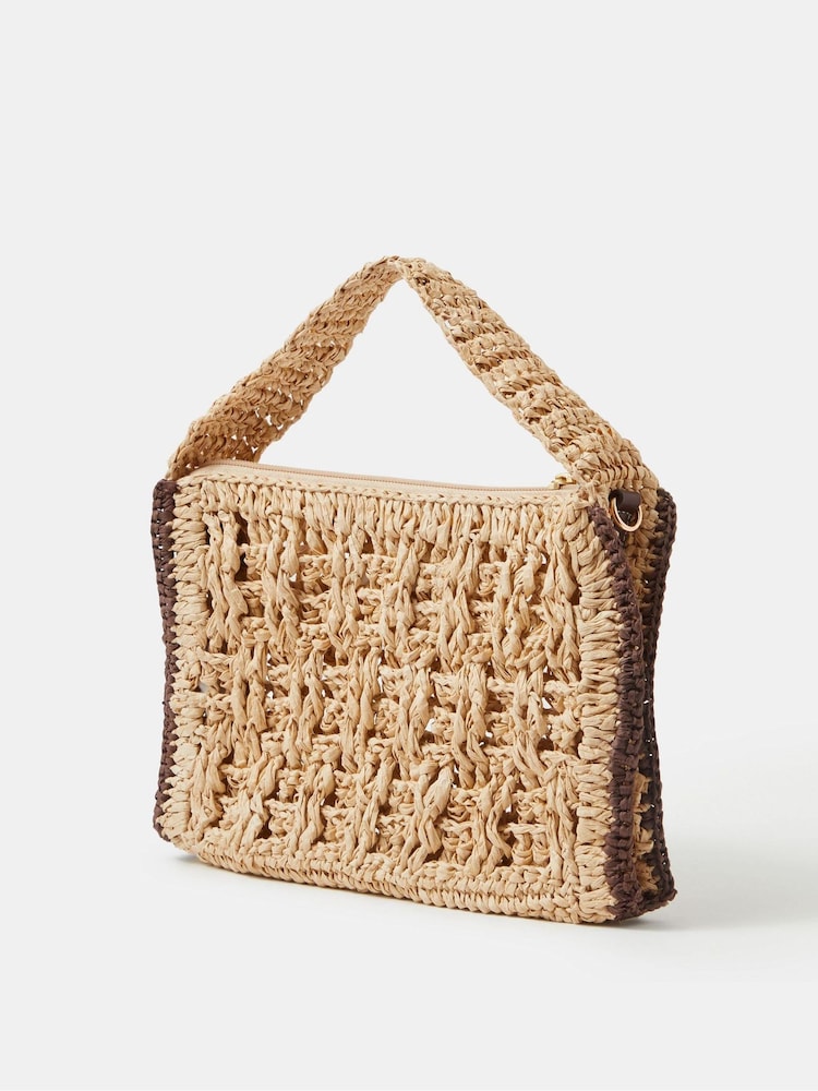 Accessorize Natural Woven Handheld Bag - Image 2 of 2