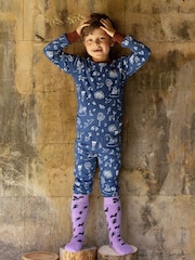 Muddy Puddles Blue Thermal Baselayer Leggings - Image 1 of 4