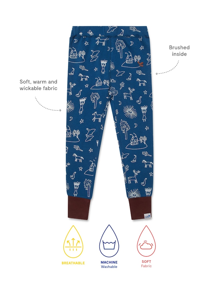 Muddy Puddles Blue Thermal Baselayer Leggings - Image 4 of 4