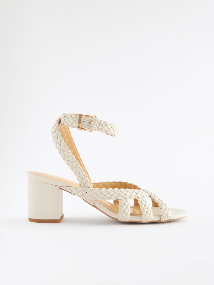 Knochen - Forever Comfort Sandalen mit Blockabsatz und Flechtdesign - Bild 2 von 5 Knochen - Forever Comfort Sandalen mit Blockabsatz und Flechtdesign - Bild 2 von 5