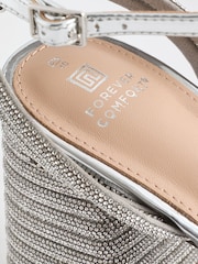 Silver Forever Comfort® Jewel Bling Platform Heels - Image 11 of 11