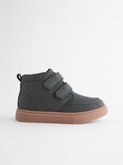 Black with Gum Sole Standard Fit (F) Warm Lined Touch Fastening Boots - Image 2 of 6