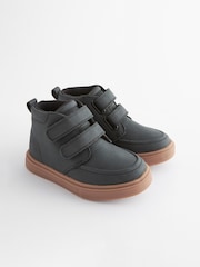 Black with Gum Sole Standard Fit (F) Warm Lined Touch Fastening Boots - Image 3 of 6