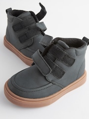 Black with Gum Sole Standard Fit (F) Warm Lined Touch Fastening Boots - Image 5 of 6
