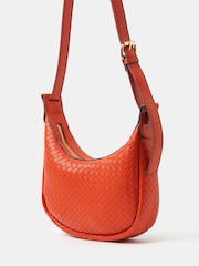 Accessorize Orange Woven Scoop Cross-Body Bag - Image 1 of 1