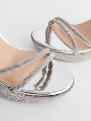Silver Forever Comfort® Jewel Bling Wedges Heels - Image 10 of 11