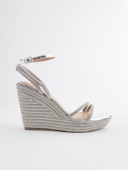 Silver Forever Comfort® Jewel Bling Wedges Heels - Image 6 of 11