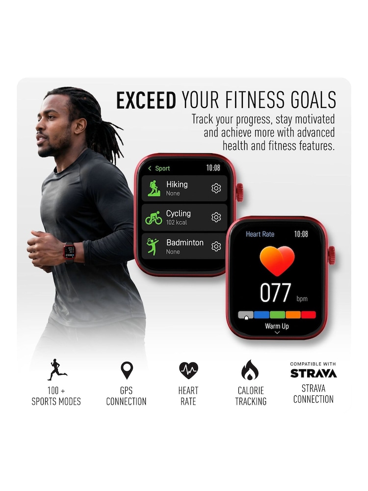 Peers Hardy Black Reflex Active Spectra Black Silicone Strap Smart Watch - Image 2 of 8 Peers Hardy Black Reflex Active Spectra Black Silicone Strap Smart Watch - Image 2 of 8