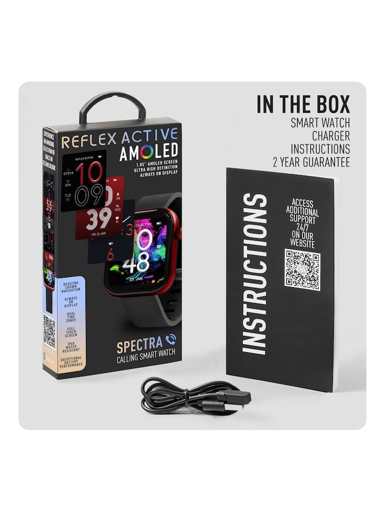 Peers Hardy Black Reflex Active Spectra Black Silicone Strap Smart Watch - Image 8 of 8 Peers Hardy Black Reflex Active Spectra Black Silicone Strap Smart Watch - Image 8 of 8