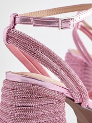 Pink Forever Comfort® Jewel Bling Platform Heels - Image 5 of 6