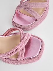 Pink Forever Comfort® Jewel Bling Platform Heels - Image 6 of 6