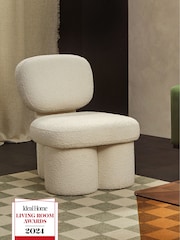 MADE.COM Ivory Boucle Thea Accent Chair - Image 1 of 6