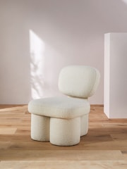 MADE.COM Ivory Boucle Thea Accent Chair - Image 2 of 6