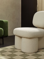 MADE.COM Ivory Boucle Thea Accent Chair - Image 4 of 6