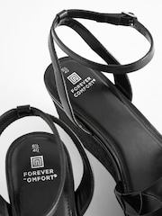 Black Standard/Wide Fit Forever Comfort® Double Strap Wedges - Image 5 of 5
