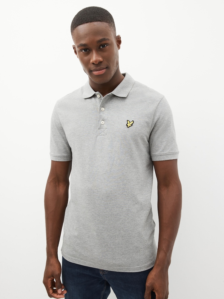 Lyle & Scott Grey Classic Polo Shirt - Image 1 of 8