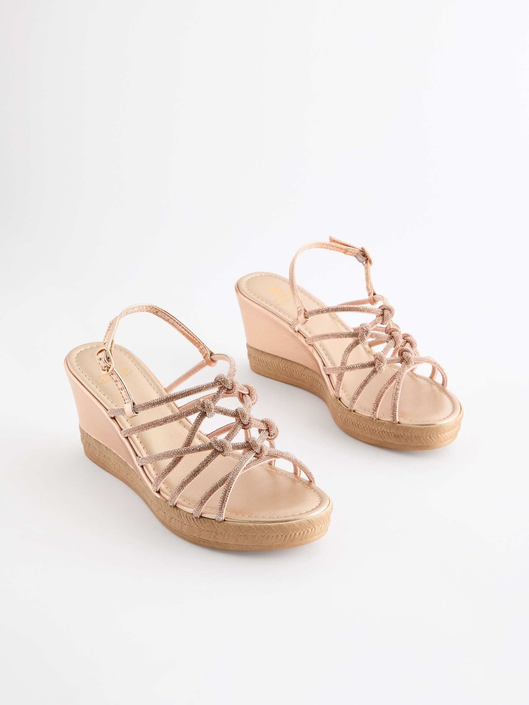 office rose gold wedges