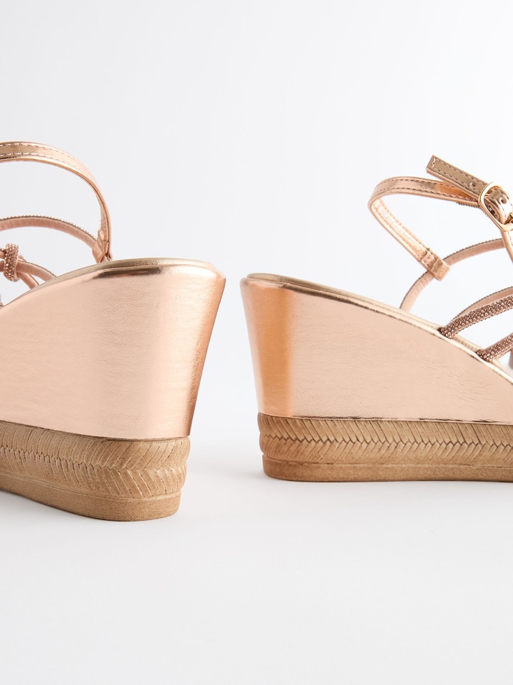 Roségold - Forever Comfort® Keilschuhe mit Schmuckstein und Knotendetail - Bild 9 von 9 Roségold - Forever Comfort® Keilschuhe mit Schmuckstein und Knotendetail - Bild 9 von 9