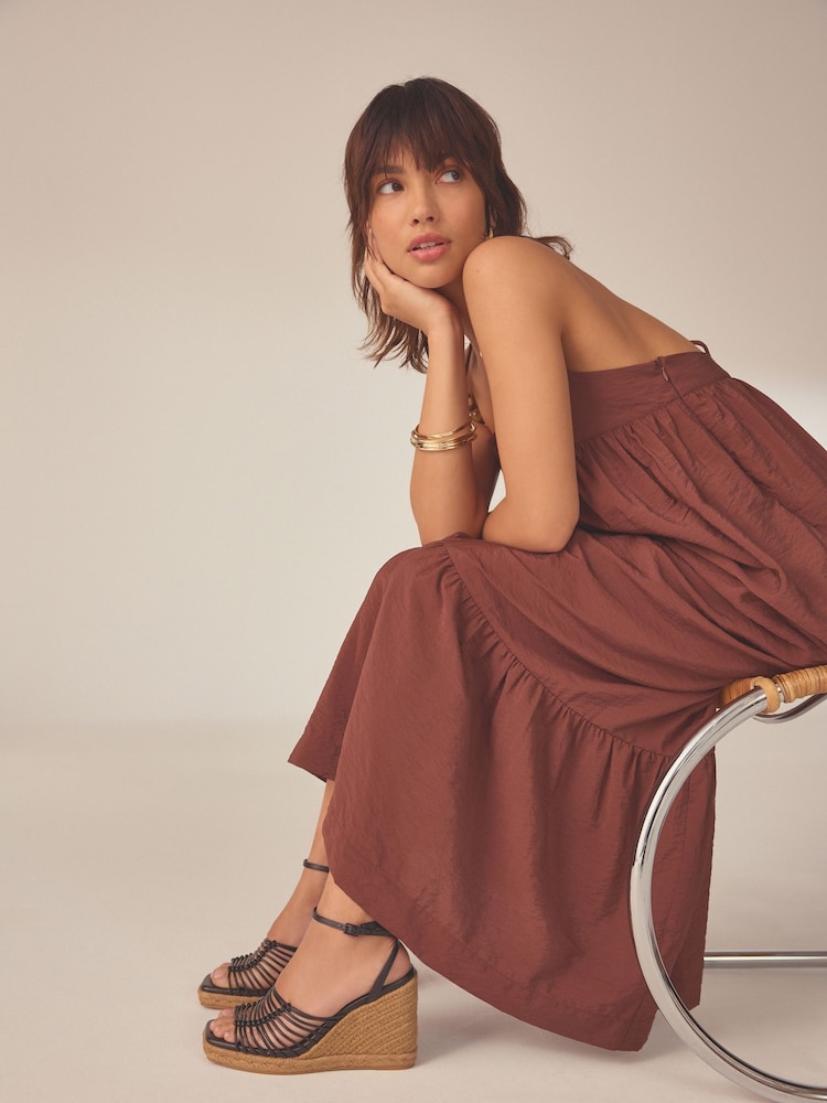 Black Forever Comfort® Square Toe Espadrille Wedges - Image 3 of 3