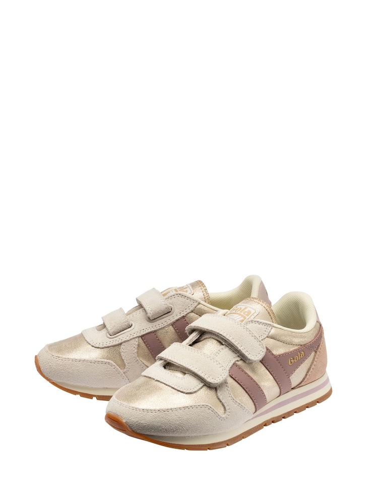 Gola Gold Kids' Daytona Blaze Strap Trainers - Image 2 of 4