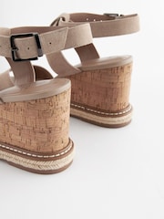 Sand Forever Comfort® Leather T Bar Wedges - Image 3 of 5