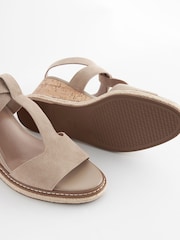 Sand Forever Comfort® Leather T Bar Wedges - Image 5 of 5