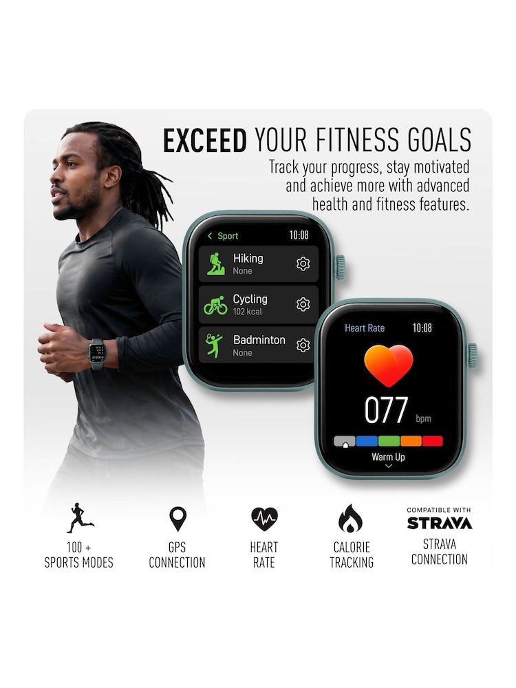 Peers Hardy Grey Reflex Active Spectra Dark Silicone Strap Smart Watch - Image 2 of 8