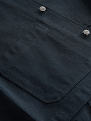 Navy Blue Twill Chore Shacket Overshirt - Image 10 of 10
