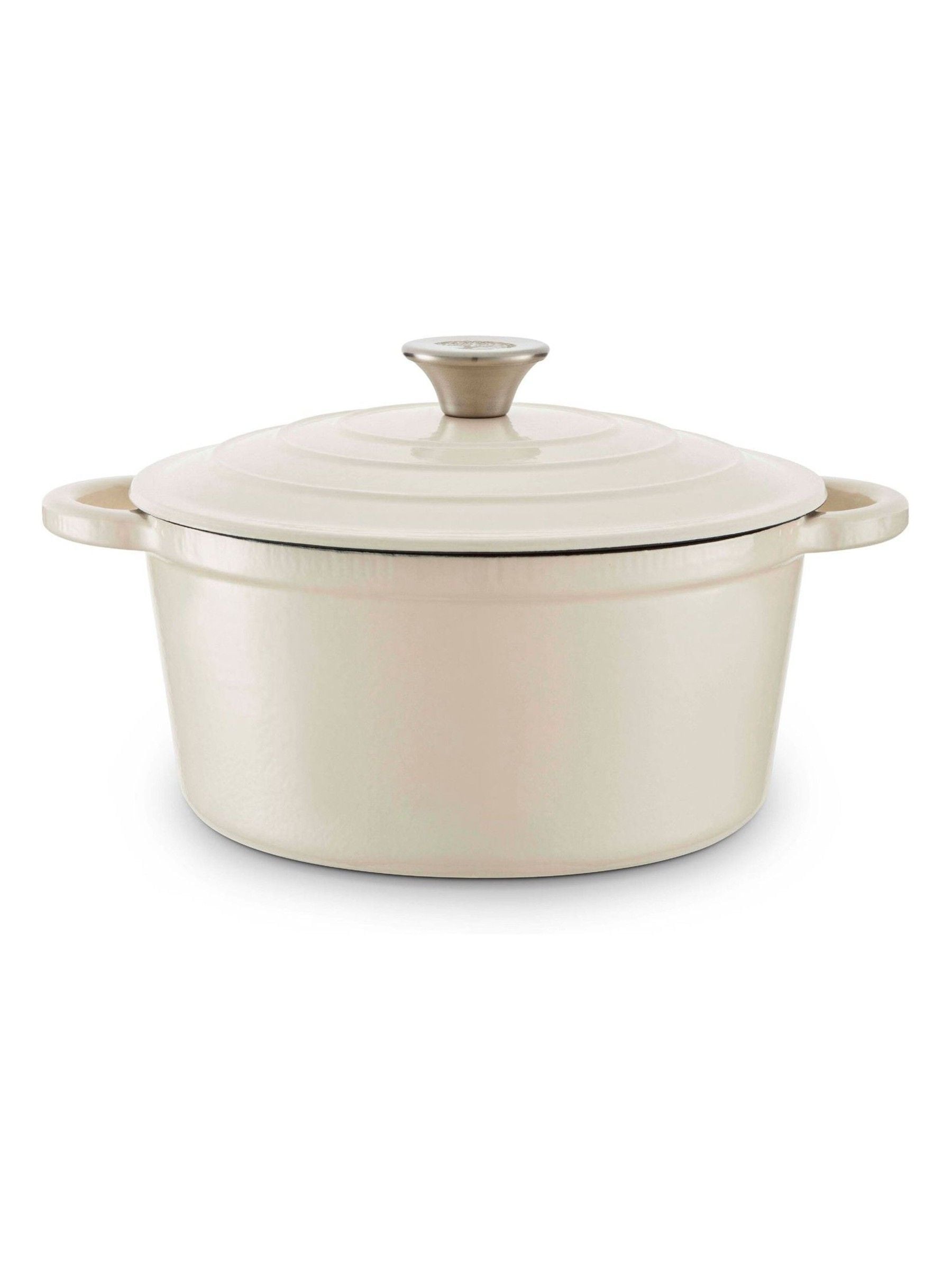 Tower Casserole Pan, Durable Enamel Interior, 24cm, Cream BO800251CRM - Image 6