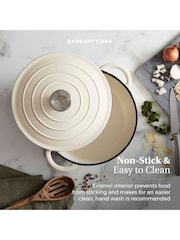 Barbary and Oak Cream 24cm Round Cast Iron Casserole Pan - Image 4 of 7