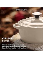 Barbary and Oak Cream 24cm Round Cast Iron Casserole Pan - Image 6 of 7