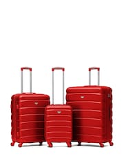 rdeča - Flight Knight Hardcase velik karirast; s karirastim vzorcem in Suitcases and Cabin Case Set of 3 - Slika 1 iz 7