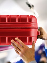 rdeča - Flight Knight Hardcase velik karirast; s karirastim vzorcem in Suitcases and Cabin Case Set of 3 - Slika 4 iz 7