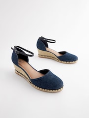 Denim Standard/Wide Fit Forever Comfort® Closed Toe Wedges - Image 4 of 7