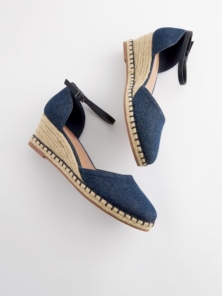 Denim Standard/Wide Fit Forever Comfort® Closed Toe Wedges - Image 5 of 7