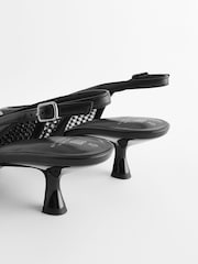 Black Forever Comfort® Mesh Jewel Slingback Heel Shoes - Image 9 of 10