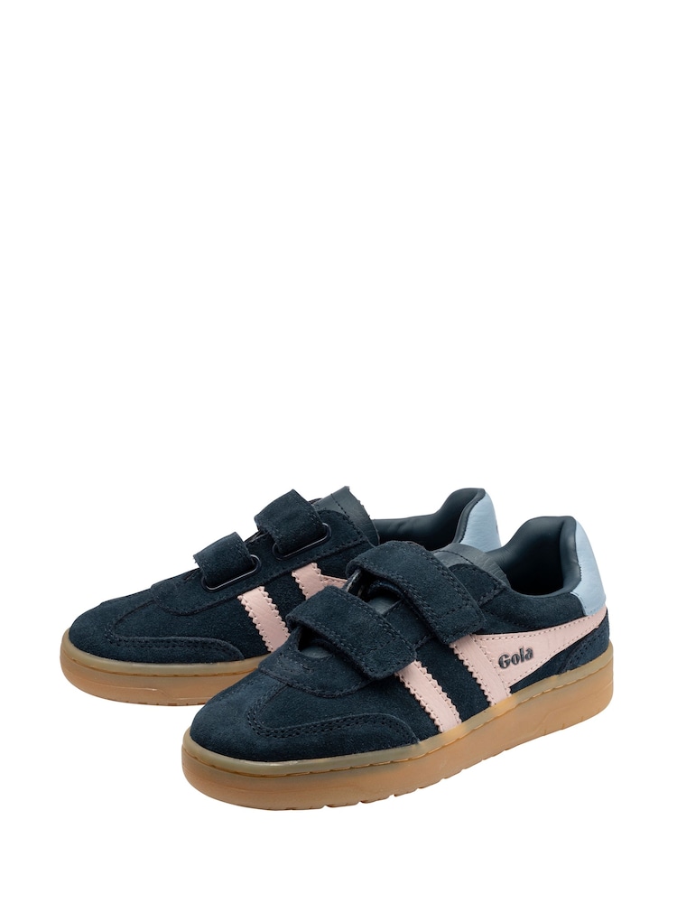 Gola Blue Kids Viper Strap Suede Trainers - Image 2 of 4