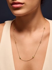 Accessorize Gold Plated 14ct Long Station Necklace - Image 1 of 2