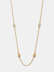 Accessorize Gold Plated 14ct Long Station Necklace - Image 2 of 2