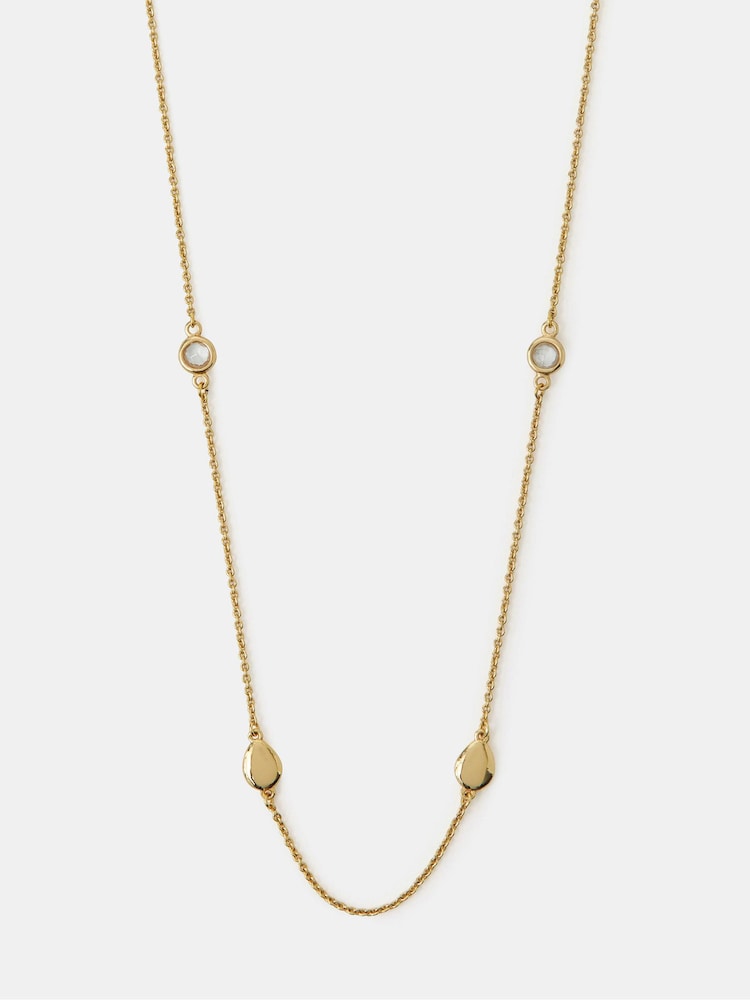 Accessorize Gold Plated 14ct Long Station Necklace - Image 2 of 2