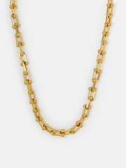 Accessorize Gold Tone Stainless Steel Horseshoe Chain Necklace - Image 2 of 2