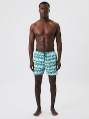 Bjorn Borg Green Print Swim Shorts - Image 3 of 6