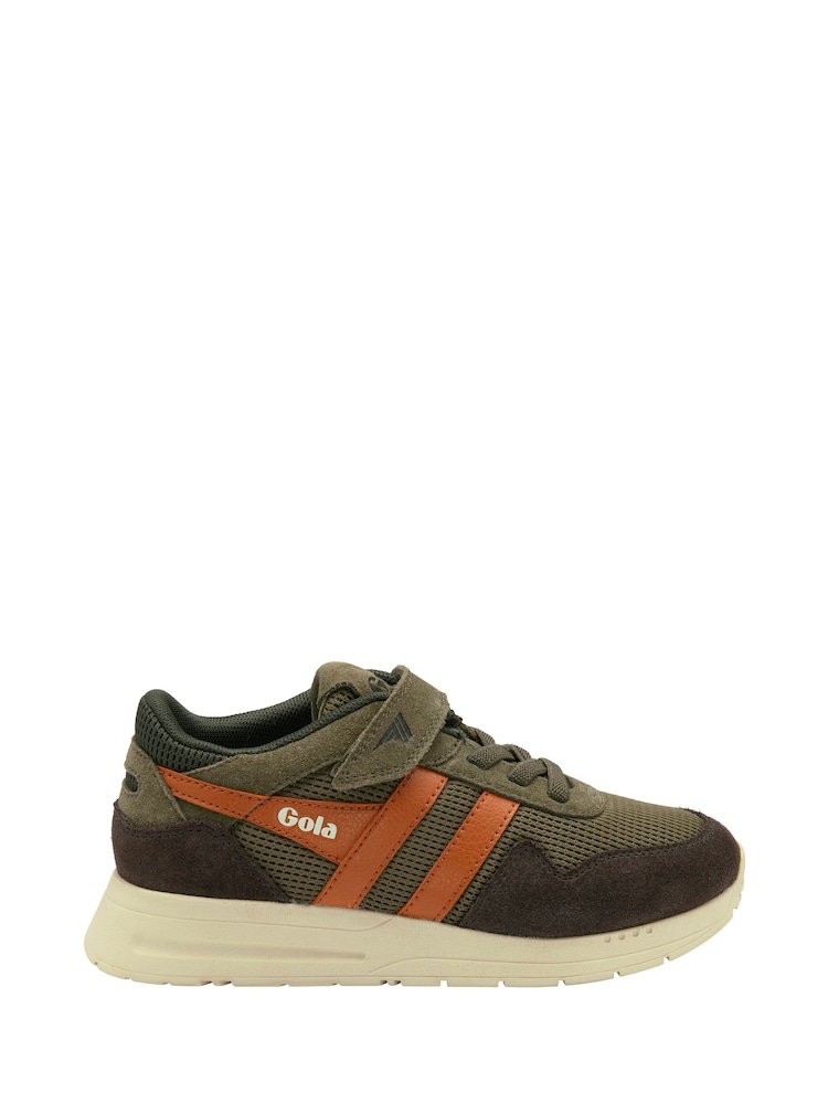 Gola Green Kids' Delta Strap Trainers - Image 1 of 4