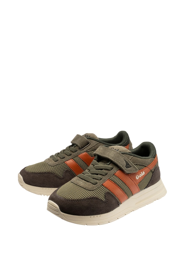 Gola Green Kids' Delta Strap Trainers - Image 2 of 4