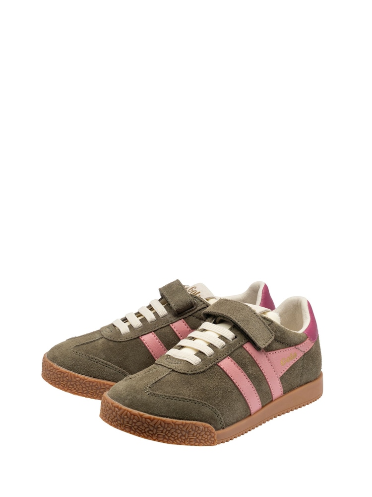 Gola Green Kids' Elan Strap Trainers - Image 2 of 4
