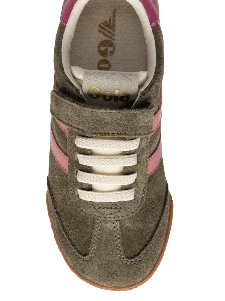 Gola Green Kids' Elan Strap Trainers - Image 4 of 4