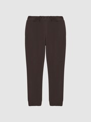 Reiss Chocolate Ali Senior Garment Dye Jersey Joggers - Image 2 of 6